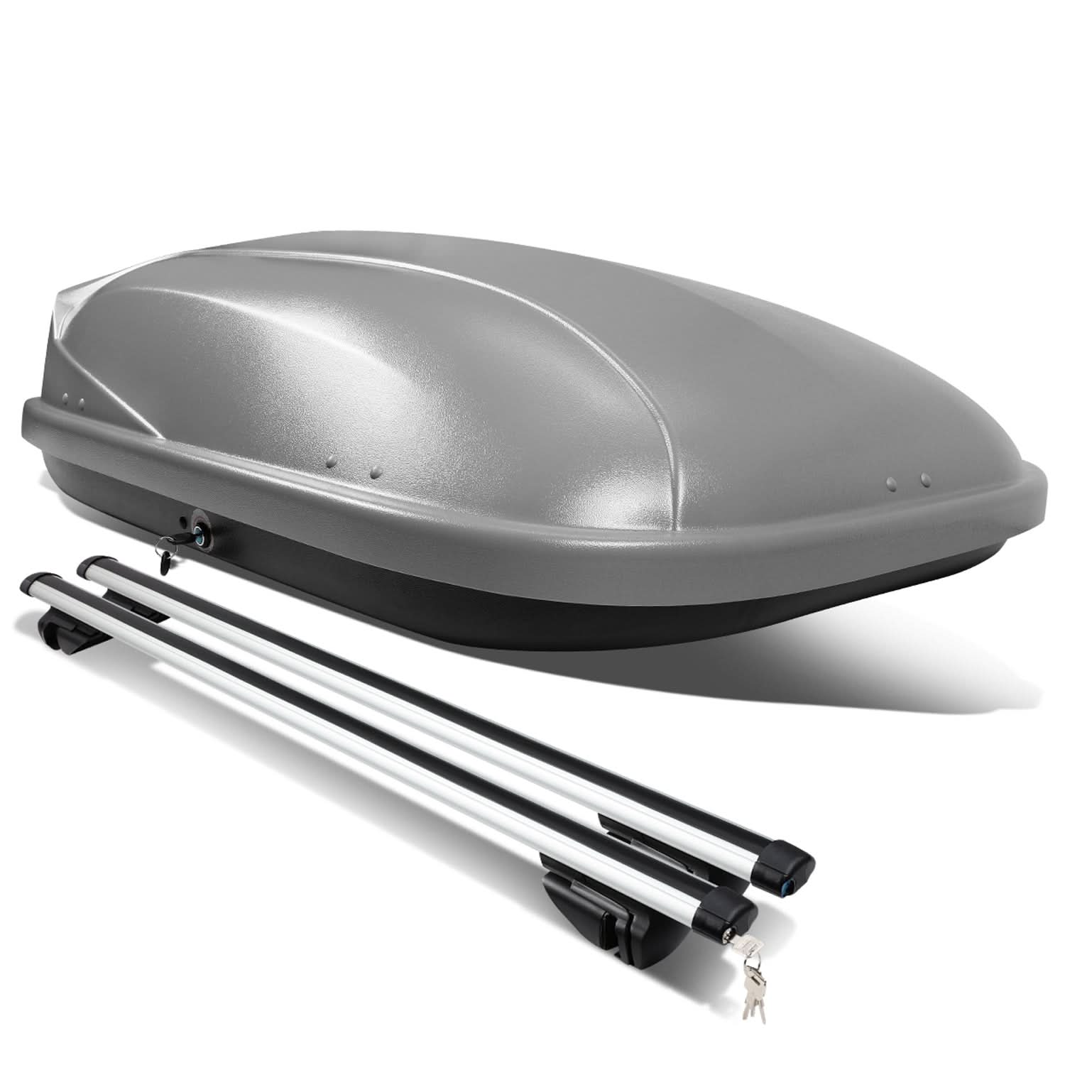 Universal Roof Rack Cross Bars + Cargo Box 120CM Gray