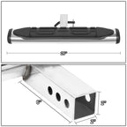 Universal Trailer Hitch Step Bar 26" x 4" Silver - Fits 2" Receivers