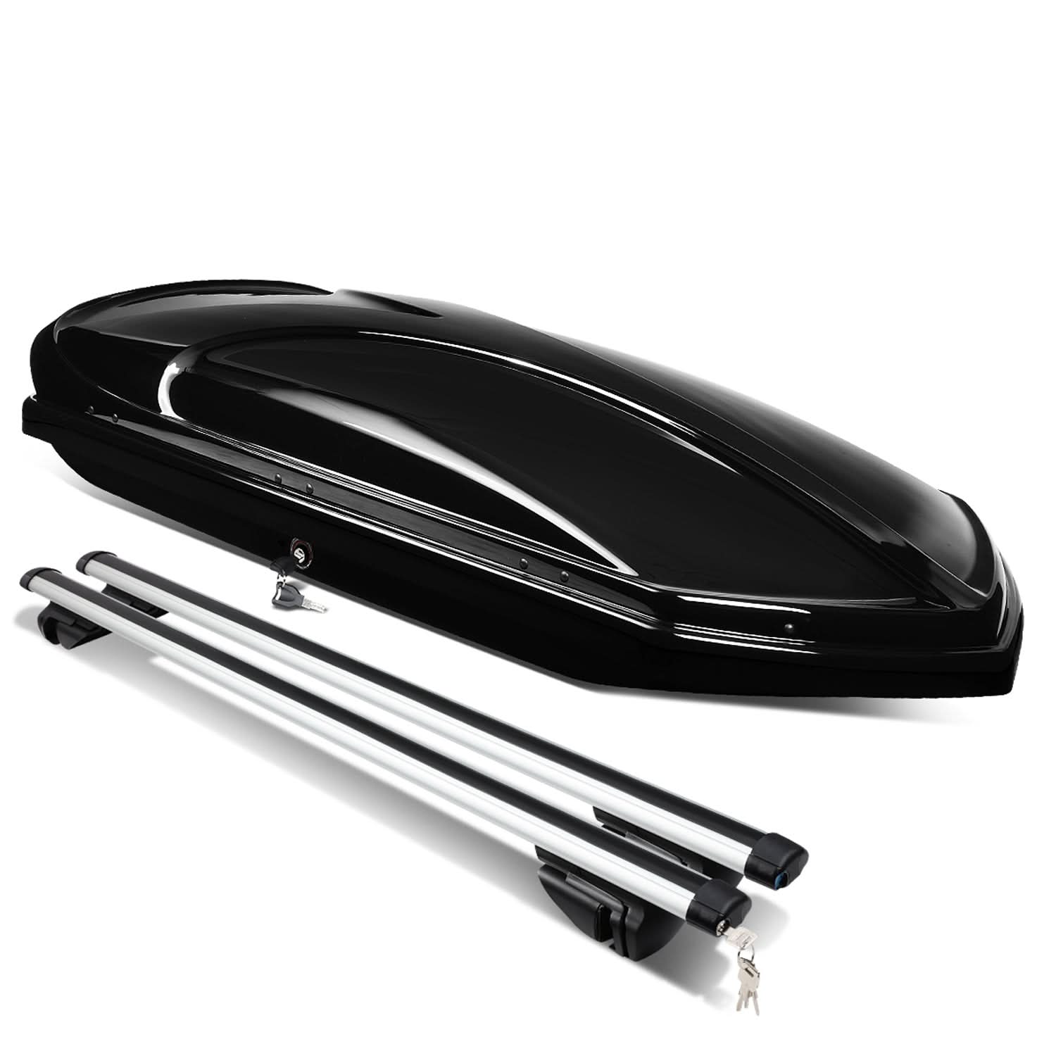 Universal Roof Rack Cross Bars + Cargo Box 135CM Black
