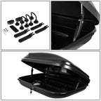 Universal Roof Rack Cargo Box - 133CM 330L 110 LBS - Texture Black