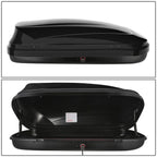 Universal Roof Rack Cargo Box 330L 133cm - Glossy Black