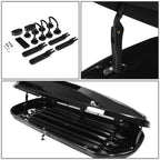 Universal 480L 79 Inch Roof Box - Glossy Smooth Black