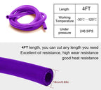 10mm 3/8 Purple Vacuum Silicone Hose Racing Line Pipe Tube 4 Feet Per Order - Bull Boost Performance