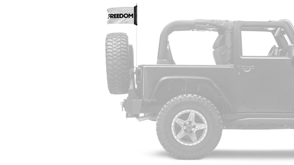 Freedom 12"x18" Forever Wave Flag for Jeep Wrangler CJ-7 and CJ-8 1976-1986