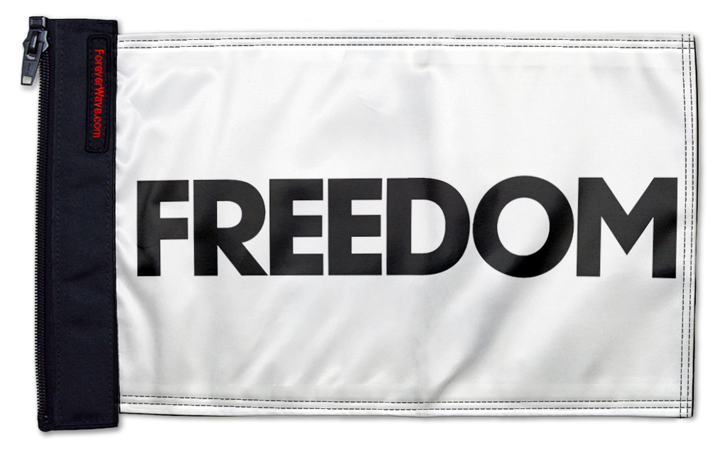 Freedom 12"x18" Forever Wave Flag for Jeep Wrangler CJ-7 and CJ-8 1976-1986