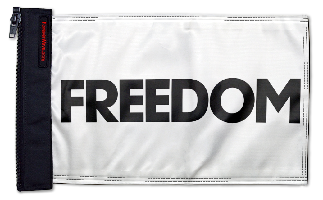 Freedom 12"x18" Forever Wave Flag for Jeep Wrangler YJ 1986-1995
