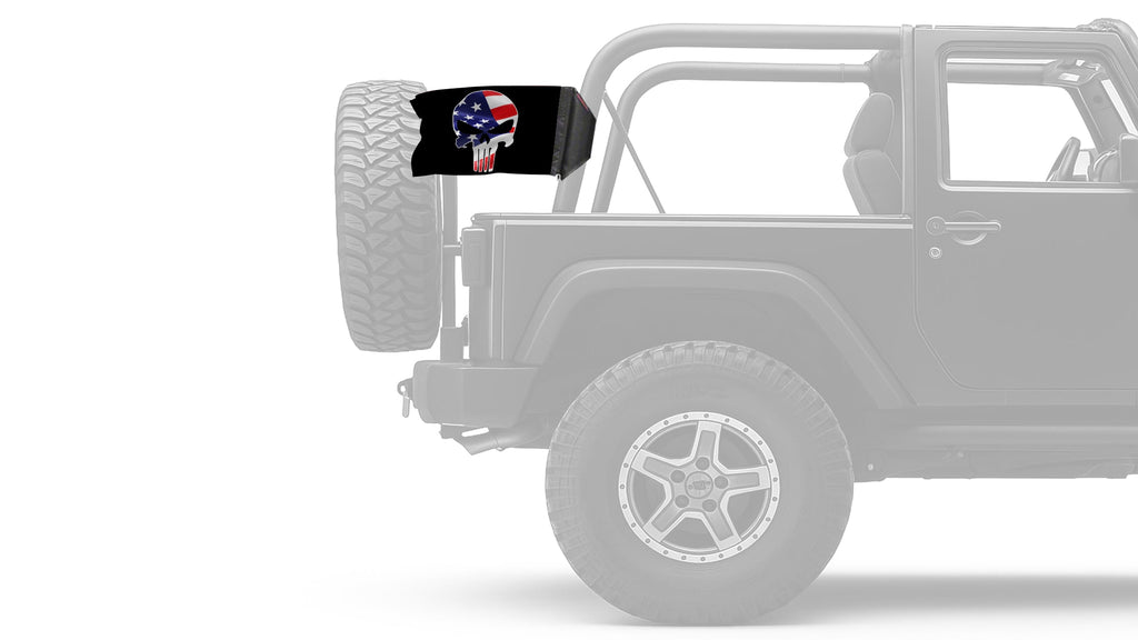Punisher USA 12"x18" Forever Wave Flag for Jeep Wrangler LJ 2003-2006