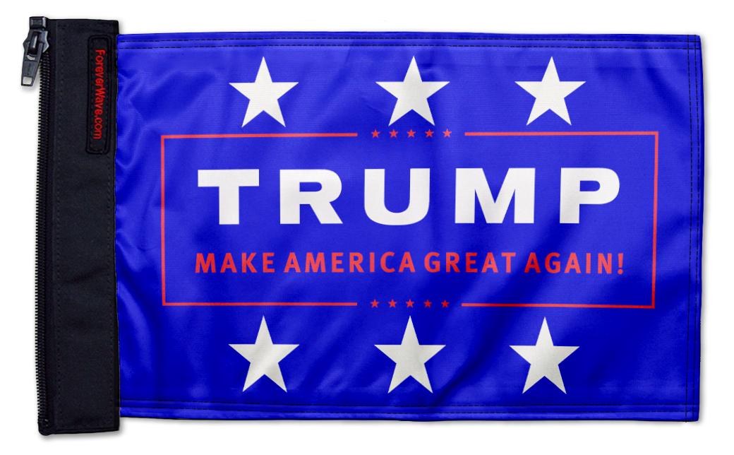 Trump MAGA 12"x18" Forever Wave Flag for Jeep Wrangler JK 2-Door 2007-2018