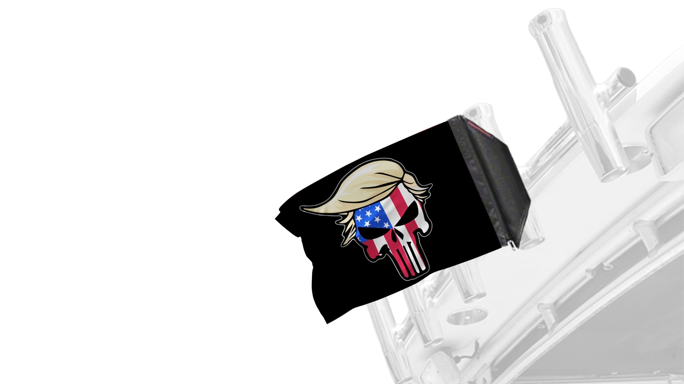 Trump Punisher 12"x18" Forever Wave Flag for Boats