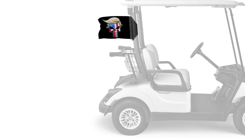 Trump Punisher 12"x18" Forever Wave Flag for Golf Carts
