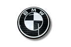 BMW Roundel Emblem Covers - Full Carbon Fiber Black and White Style