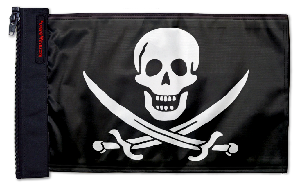 Jack Rackham 12"x18" Forever Wave Flag for Golf Carts