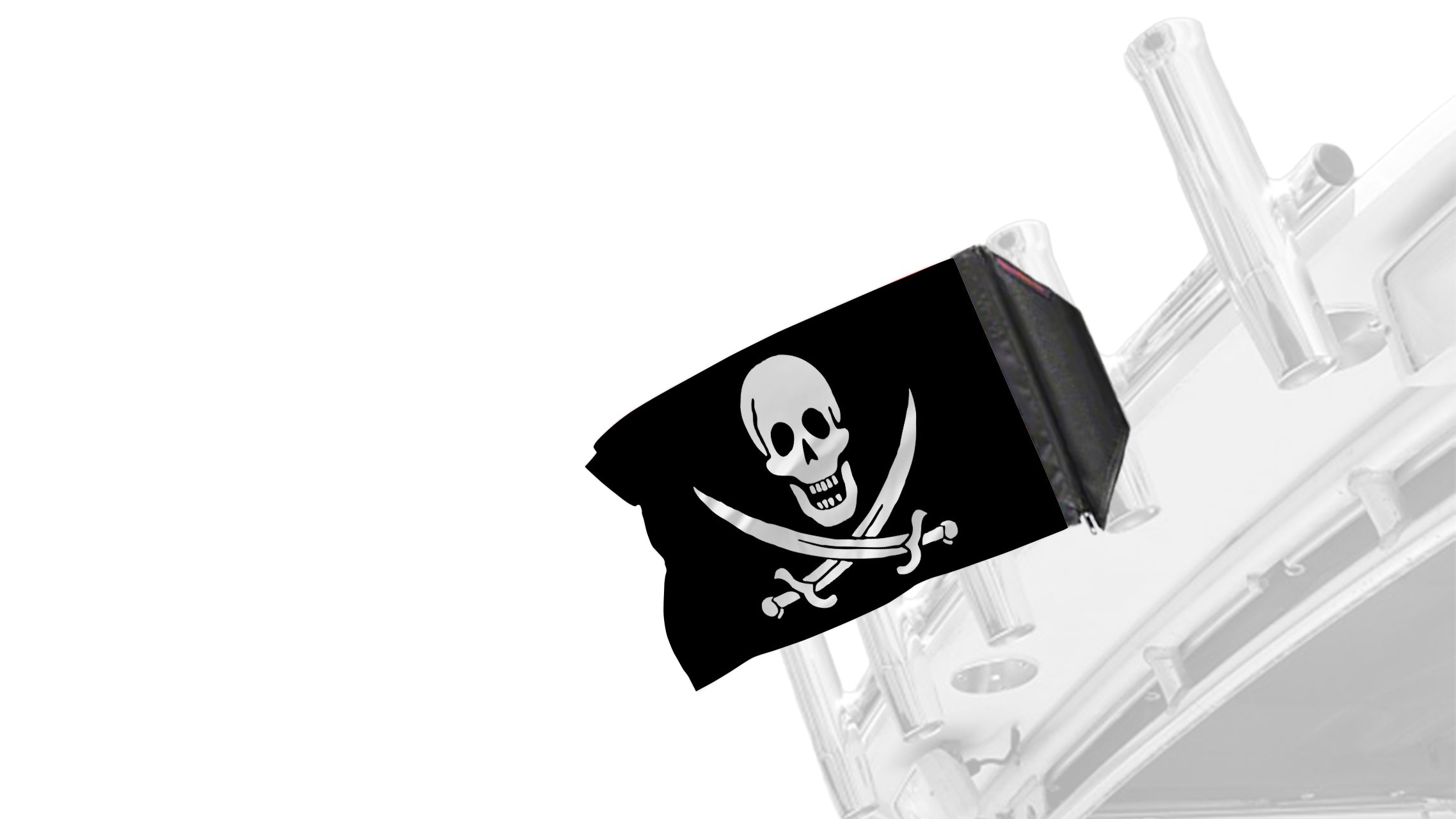 Jack Rackham 12"x18" Forever Wave Flag for Boats