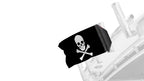 Jolly Roger 12"x18" Forever Wave Flag for Boats