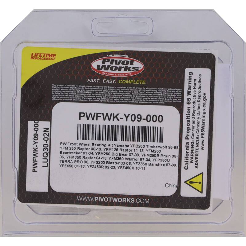 Pivot Works 11-13 Yamaha YFM125 Raptor - Front Wheel Bearing Kit