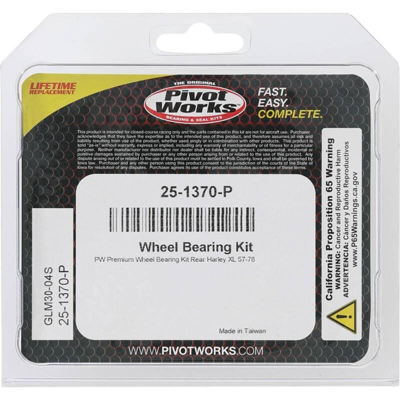 Pivot Works Harley Wheel Bearing Kit Premium Bearings