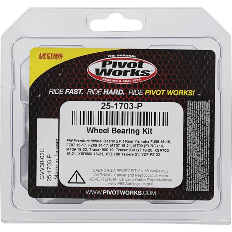 Pivot Works Yamaha Wheel Bearing Kit Premium Bearings