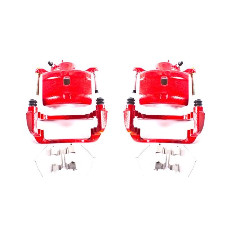 Power Stop 02-04 Honda CR-V Front Red Calipers w/Brackets - Pair