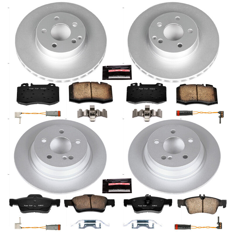 Power Stop 2006 Mercedes-Benz E350 Front and Rear Z23 Coated Brake Kit