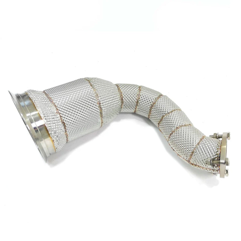 High Flow Catted 304 Stainless Exhaust Downpipe for Audi Q8 3.0T - Bull Boost Performance