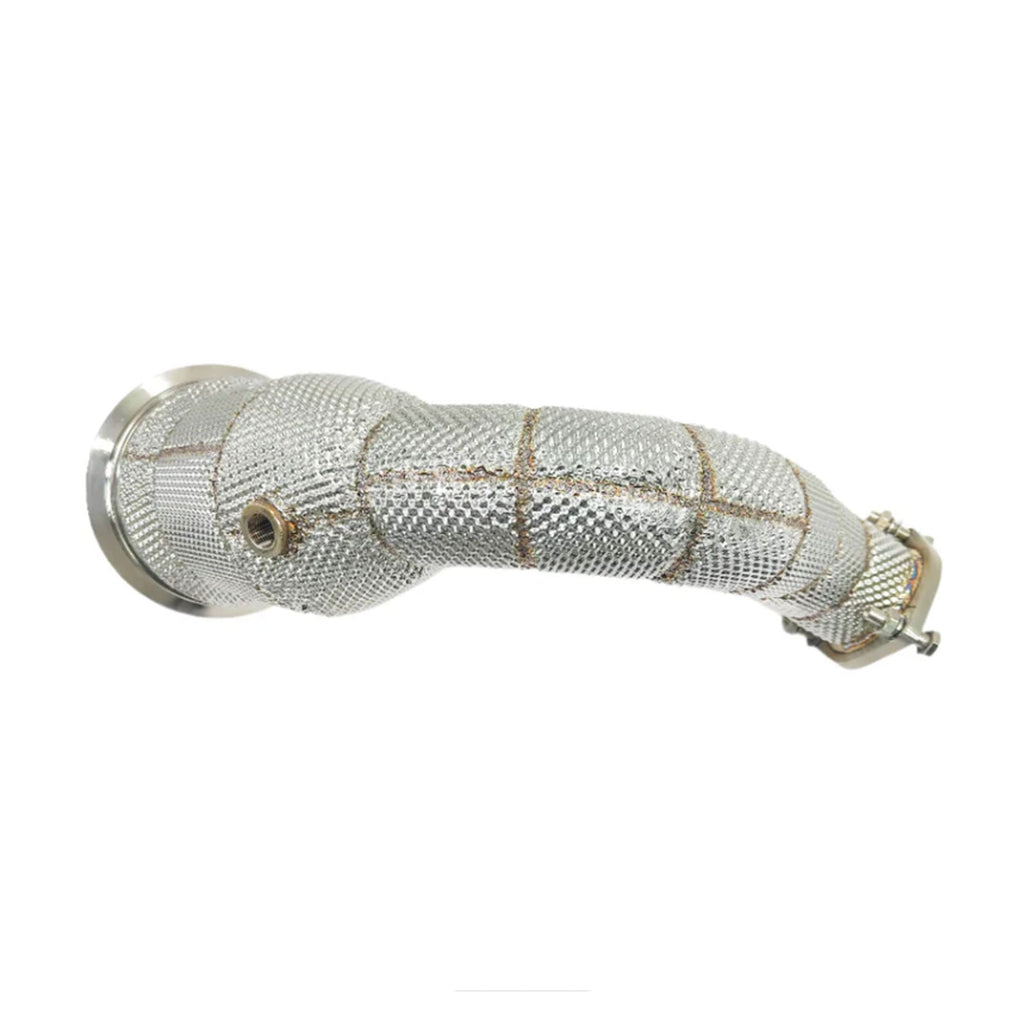 High Flow Catted 304 Stainless Exhaust Downpipe for Audi Q8 3.0T - Bull Boost Performance