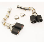 T304 Stainless Exhaust Muffler with Carbon Fiber Tips for Audi Q8 4M 2.0T 3.0T - Bull Boost Performance