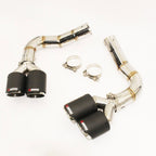 T304 Stainless Exhaust Muffler with Carbon Fiber Tips for Audi Q8 4M 2.0T 3.0T - Bull Boost Performance