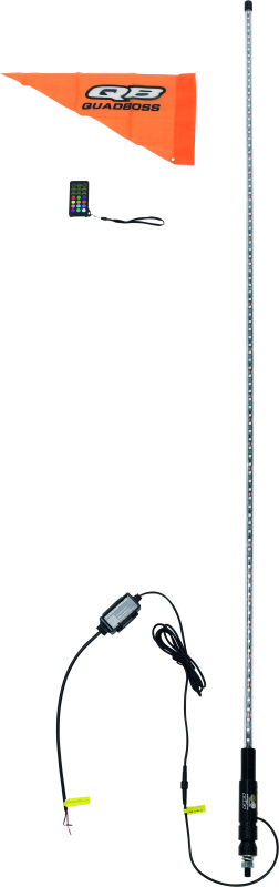 QuadBoss 6Ft Clear Single Whip Bluetooth