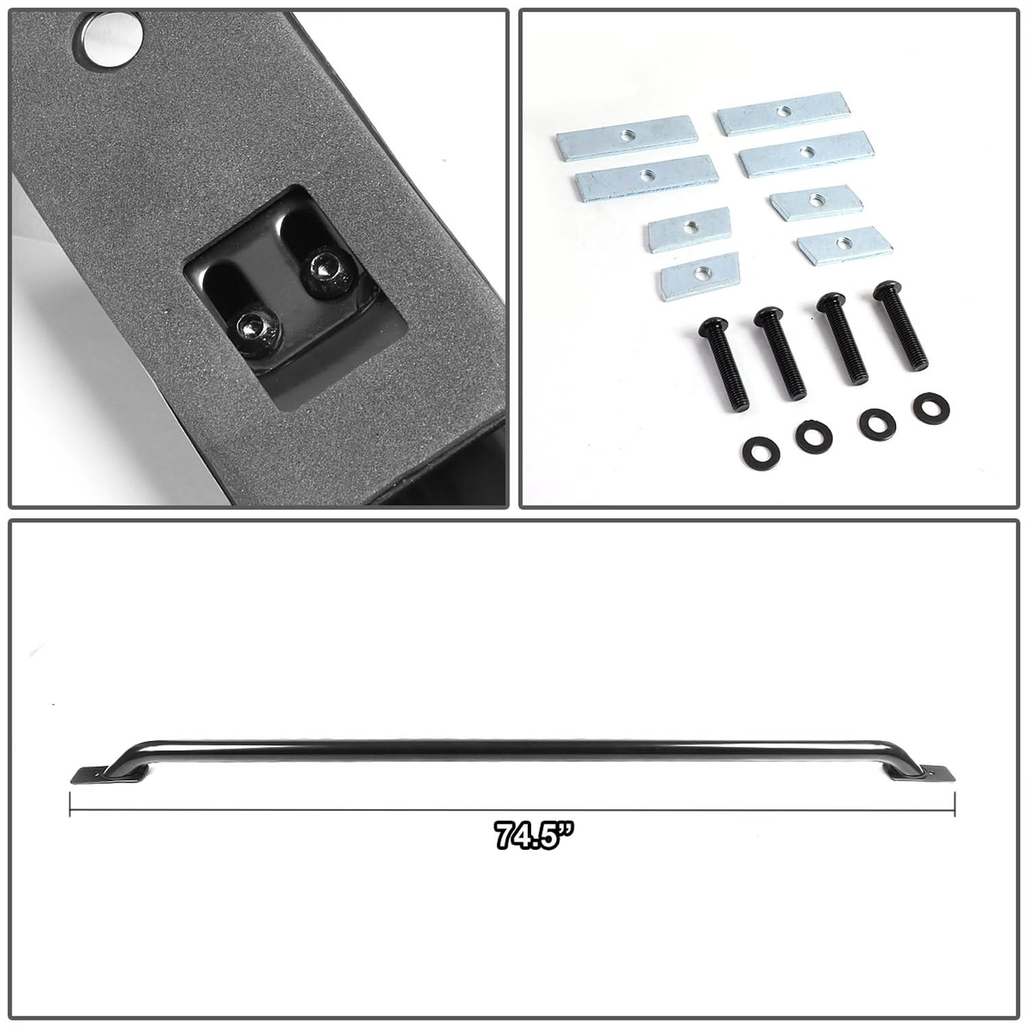 99-16 Ford F-150 F-250 F-350 Truck Bed Rails - Black