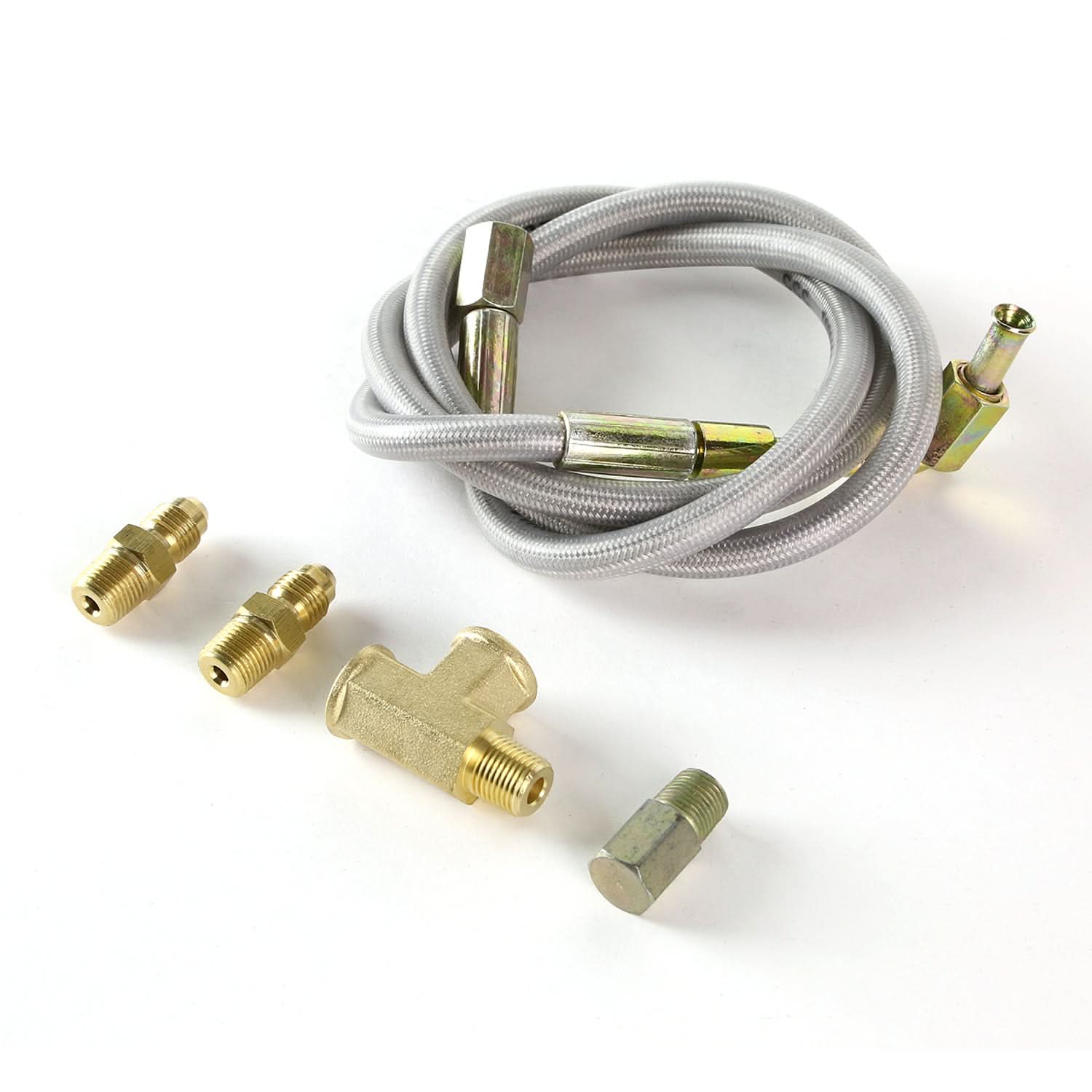 Type 1 Style Oil Feed Line Kit - 90 Degree Hose - 4AN