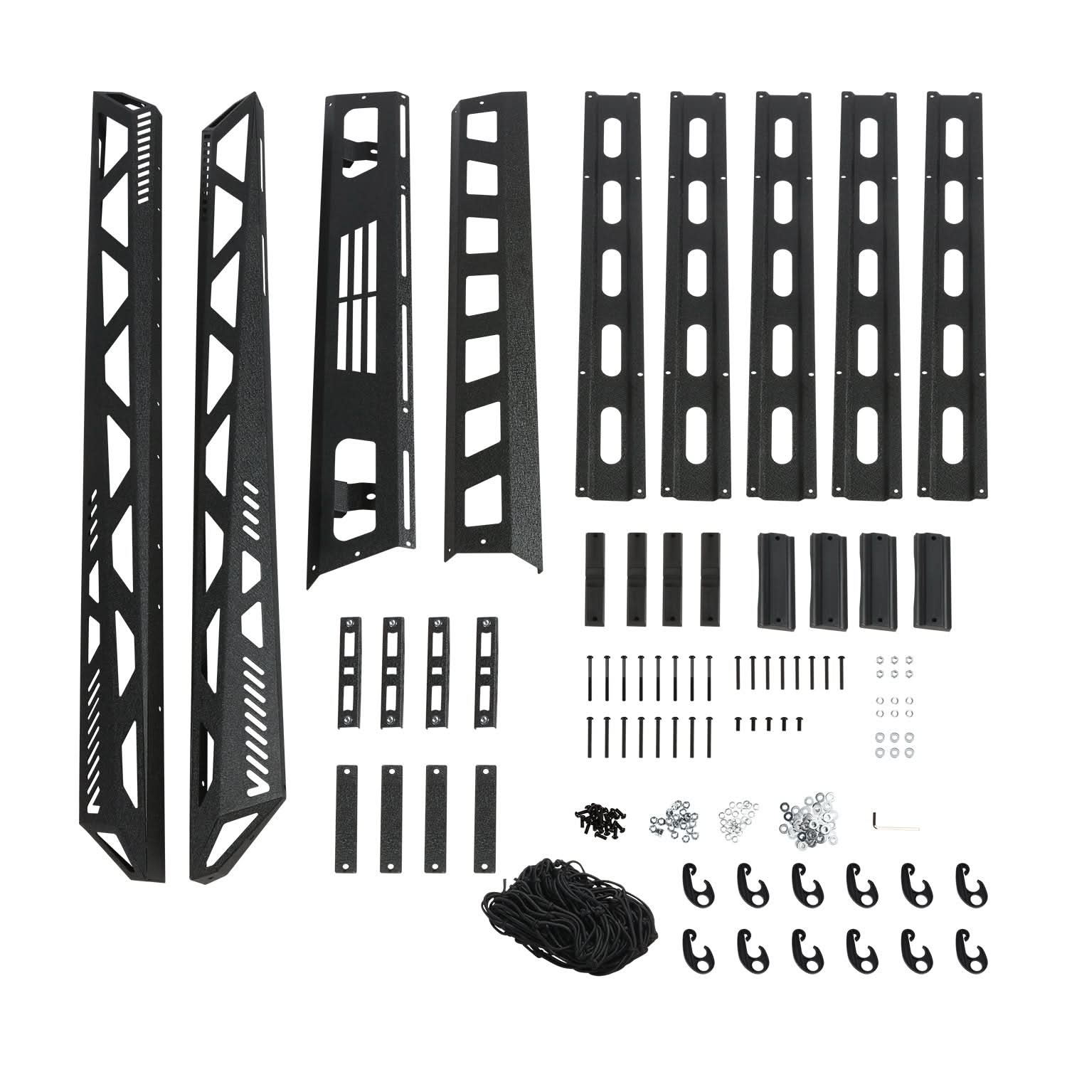 Universal 55x41 Roof Cargo Basket - Black Steel Construction