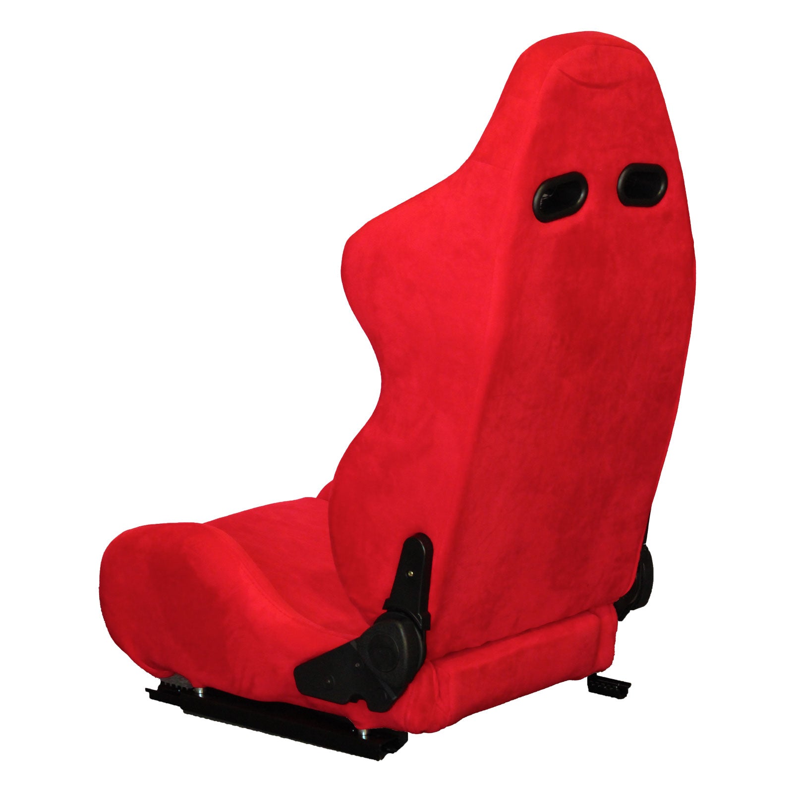 Inferno Red Universal Adjustable Black Luxury Racing SR3 Style Alcantara Seat - Bull Boost Performance