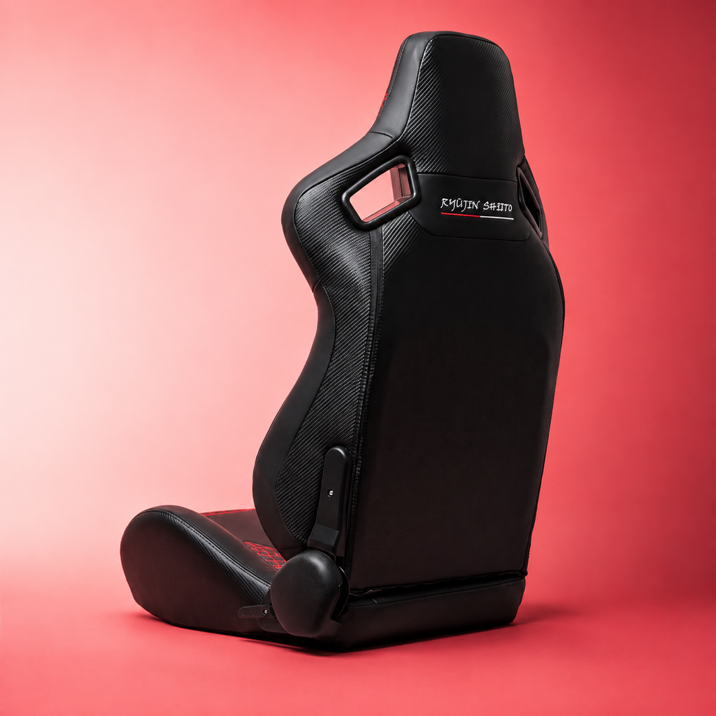 Ryujin Collection Red Dragon Reclinable Adjustable Racing Bucket Seat