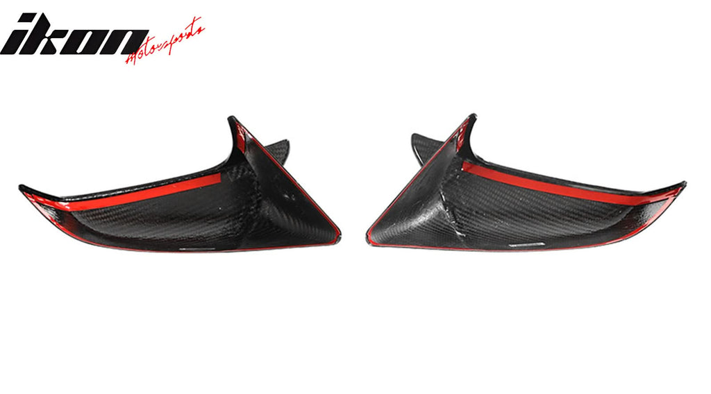 2021-2025 Tesla Model S Gloss Black Side Mirror Cover Dry Carbon Fiber