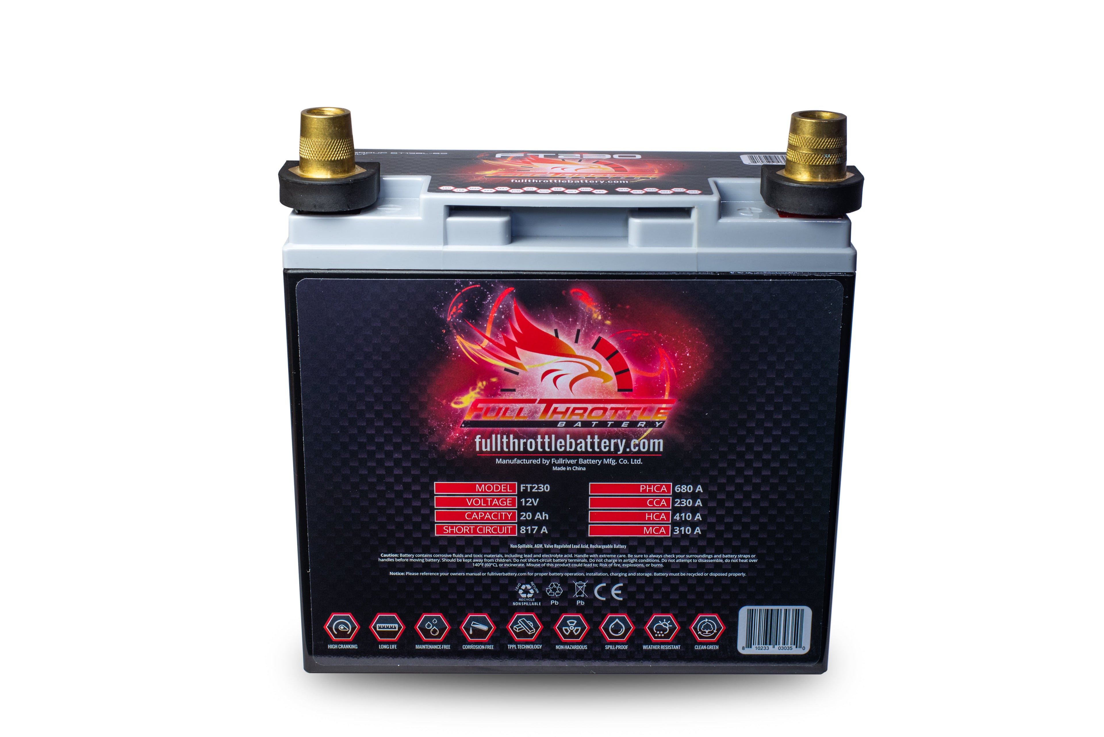 Full Throttle FT230 Lightweight AGM Battery