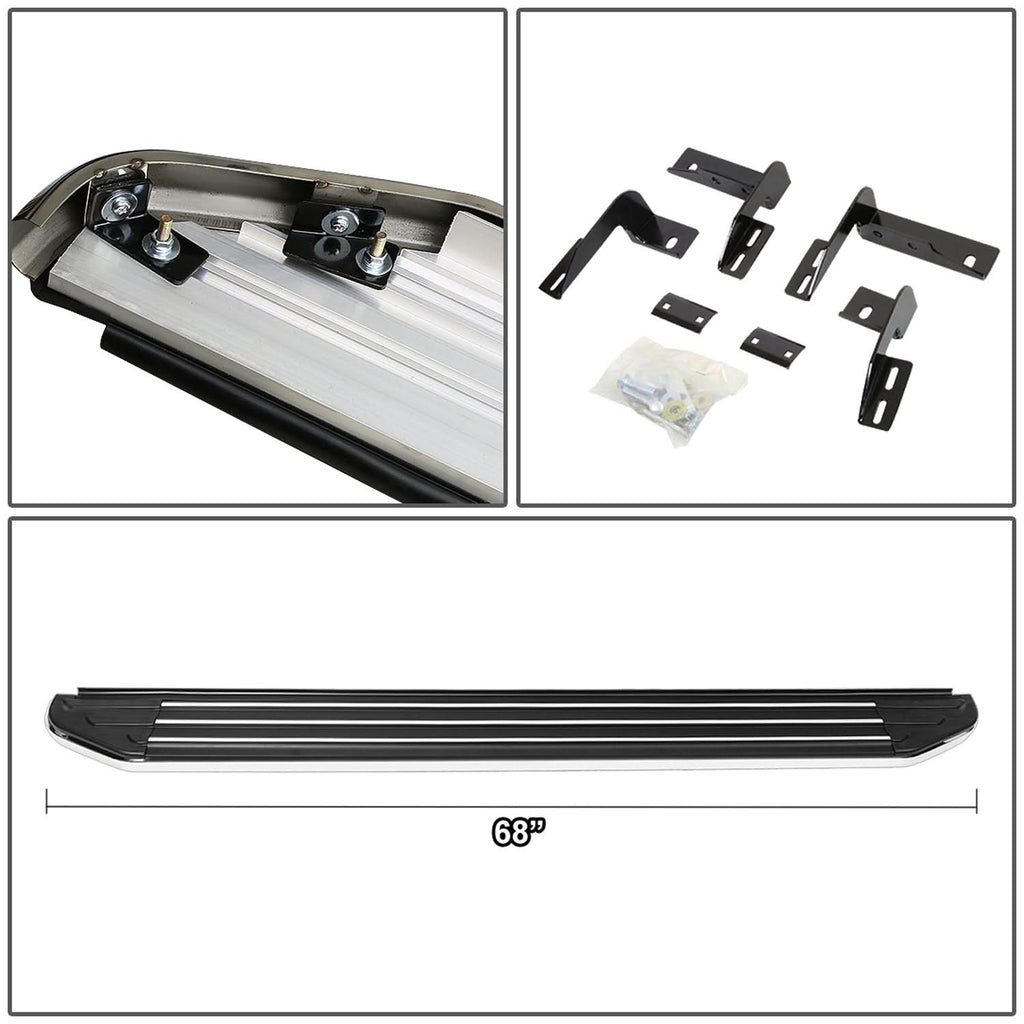 Toyota RAV4 6 Inch Aluminum Running Boards - Black