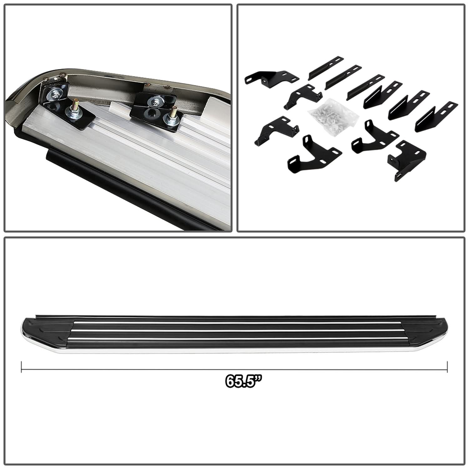 2009-2015 Honda Pilot 6 Inch Aluminum Running Boards - Black