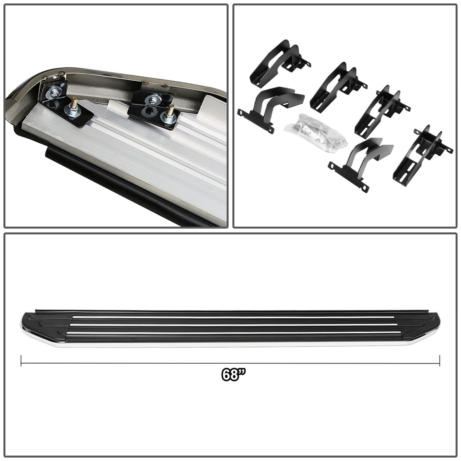 2011-2019 Jeep Grand Cherokee / 2011-2018 Dodge Durango Running Boards Aluminum
