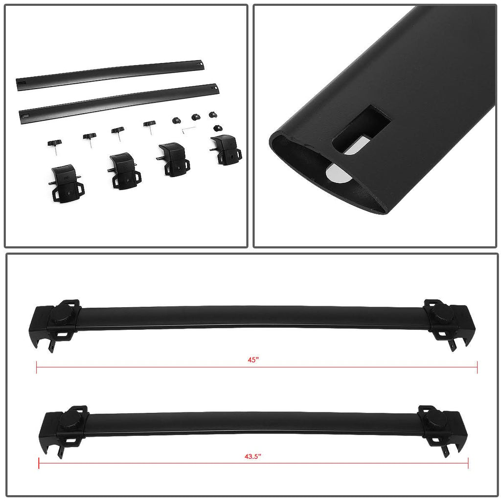 2017-2021 Jeep Compass Roof Rack Cross Bars Black