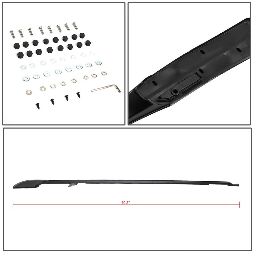 10-16 Land Rover LR4 / 05-09 LR3 Roof Rack Side Rail Bars - Black