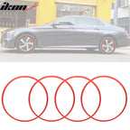 Heavy Duty Wheel Guard Rim Protecting Trim 17in Red