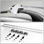 50" Aluminum Square Bar Roof Rack Crossbar with Lock - Silver