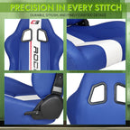 Universal Racing Seat Dual Slider PU Carbon Leather