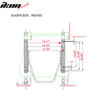 Universal Racing Seat Dual Slider PU Carbon Leather