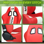 Universal Reclinable Right Passenger Side Racing Seat Dual Slider
