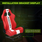 Universal Reclinable Right Passenger Side Racing Seat Dual Slider