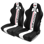 Universal Racing Seat Dual Slider PU Carbon Leather