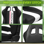 Universal Racing Seat Dual Slider PU Carbon Leather