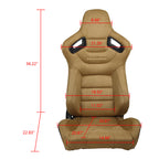 Universal Reclinable Right Passenger Side Racing Seat Dual Slider