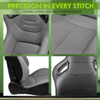 Universal Reclinable Right Passenger Side Racing Seat Dual Slider